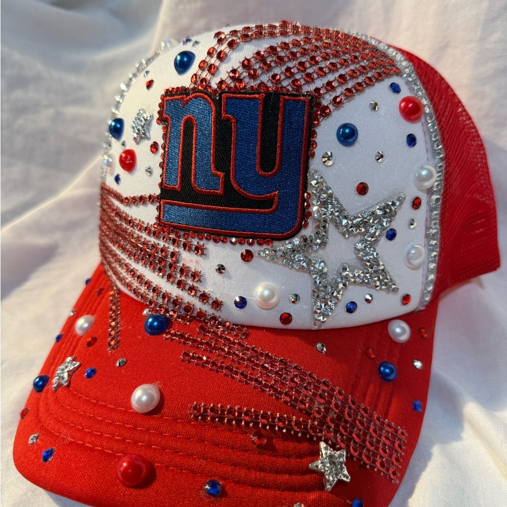 Red and White ladies Cap with Star Design